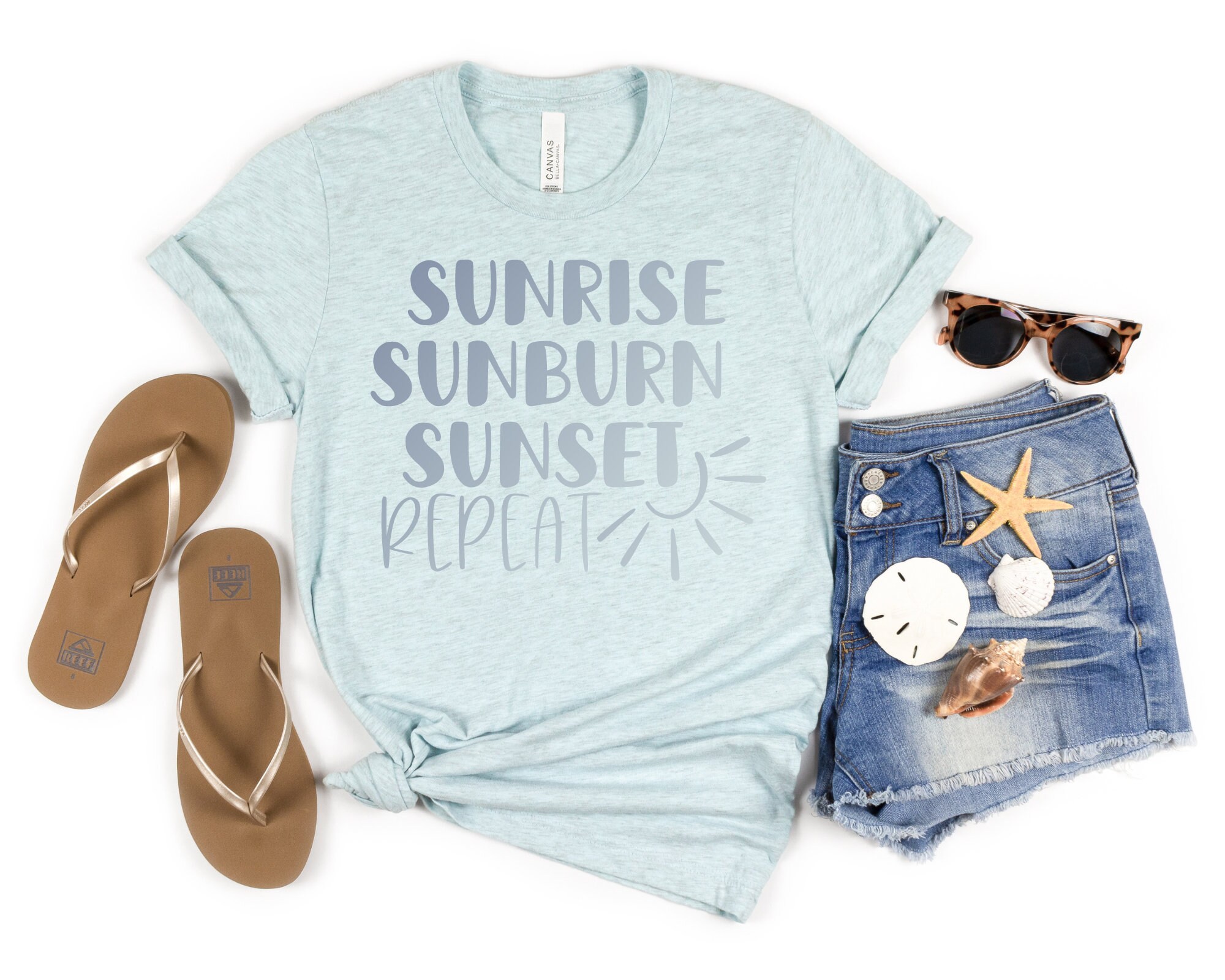 Sunrise Sunburn Denim Shorts