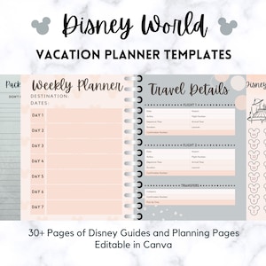 DisneyWorld Planner Templates Guide, Templates for Planning a WDW Vacation, WDW Ultimate Park Planner