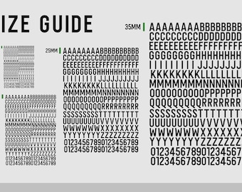 Self-Adhesive Alphabet Number Stickers: Vinyl Decals for Crafts (17-35mm) Letters