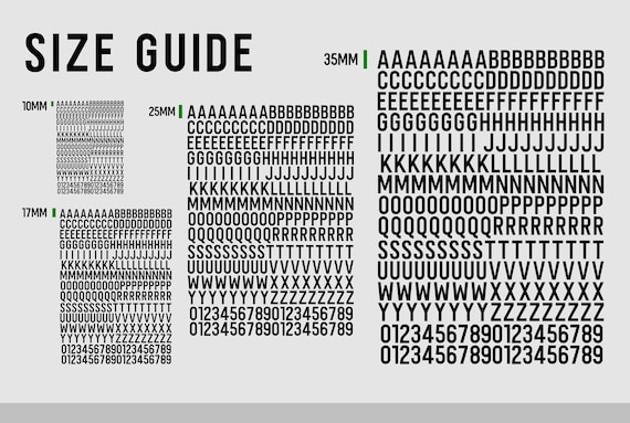 Self-Adhesive Alphabet Number Stickers: Vinyl Decals for Crafts (17-35mm) Letters