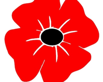 Poppy Sticker Lest We Forget Remembrance Day Window Decal Wall Viny Home Decor
