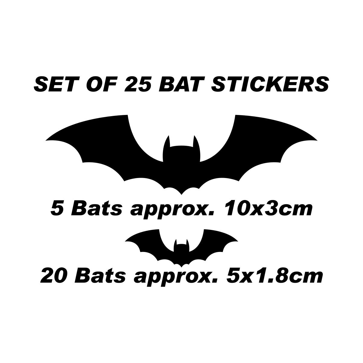 25 Bat Stickers for Windows Walls Mugs Wine Glasses Ballons Etsy UK