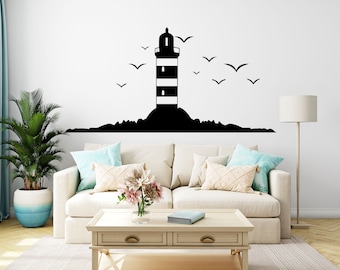 Lighthouse Sticker Wall Vinyl Transfer Decal Bathroom Home Graphic Decor Diy