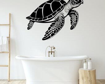 Turtle Sticker Wall Sea Life Decoration Window Decal Shower Home Art Window Bath