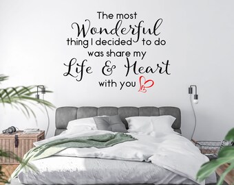 Love Heart Wall Sticker Bedroom Quotes Family Removable Home Decals Vinyl Life