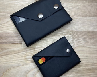 Set of 2 Fold Leather Wallet Patterns - Leather DIY - PDF Download - Template - Minimal wallet - Travel wallet