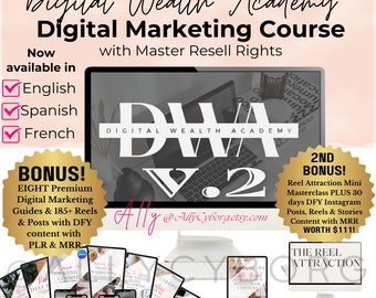 DWA Vol.2 Digital Wealth Academy Digital Marketing Course Master Resell Rights MRR Digital Marketing Passive Income Online Course w BONUSES
