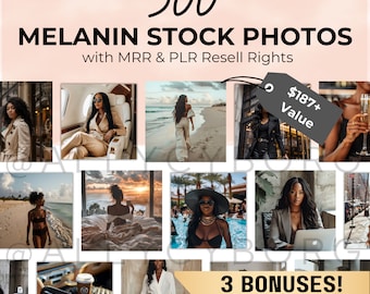 300 Melanin Stock Images 750 Faceless Melanin Reels Master Resell Rights MRR & Private Label Rights PLR Instagram Templates Digital Marketer