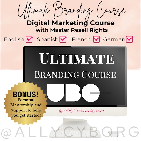 Ultimate Branding Digital Marketing Course UGC w/ Master Resell Rights MRR Passive Income Online Course In English/French/Spanish/German