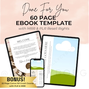 60-Page eBook Template with Private Label Rights PLR & Master Resell Rights MRR eBook Template Editable Resell eBook For Passive Profit