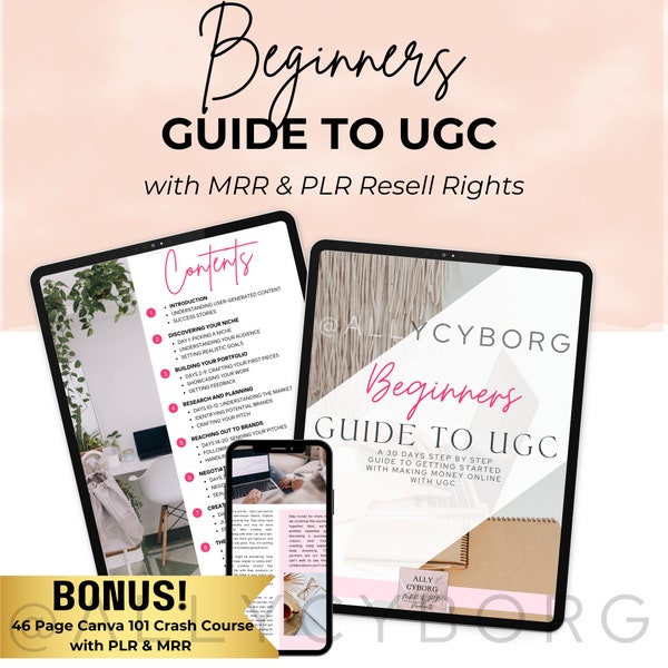 Beginners Guide To UGC Success Guide with Master Resell Rights MRR and Private Label Rights PLR Done For You Digital Marketing Guide To Sell