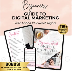 Done for you Digital Marketing Guide with Master Resell Rights MRR Done For You Marketing Guide Private Label Rights PLR DFY Digital Product