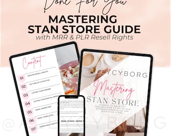 Mastering Stan Store Guide w Master Resell Rights MRR Private Label Rights PLR DFY Digital Product Done For You eBook To Resell Lead Magnet