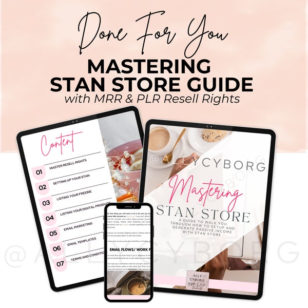 Mastering Stan Store Guide w Master Resell Rights MRR Private Label Rights PLR DFY Digital Product Done For You eBook To Resell Lead Magnet