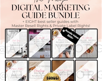 Digital Marketing Guide MEGA Bundle with Master Resell Rights MRR Done-For-You Marketing Guide Private Label Rights PLR Passive Income Guide