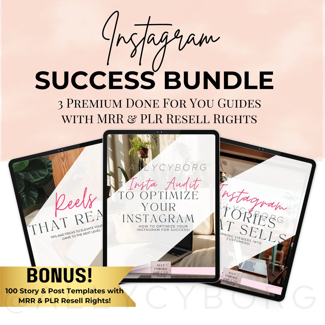 Instagram Success Bundle With Master Resell Rights MRR & Private Label ...