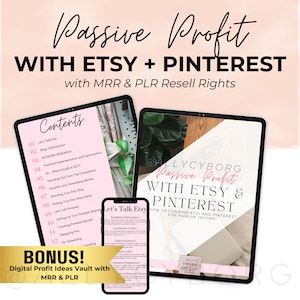 Flexibler Profit mit Etsy & Pinterest eBook Ratgeber w/ Master Resell Right MRR und Privatmarkenrechte PLR Done-For-You Digital Produkt