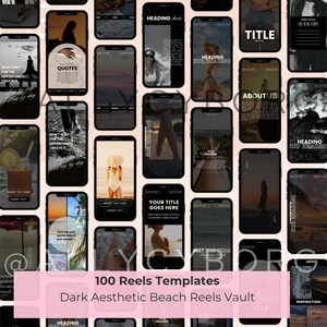 dark reels templates social media templates instagram story templates reels templates with content dfy instagram posts tiktok videos master resell rights mrr private label rights plr boss babe templates to resell scenery reels beach reels boss babes