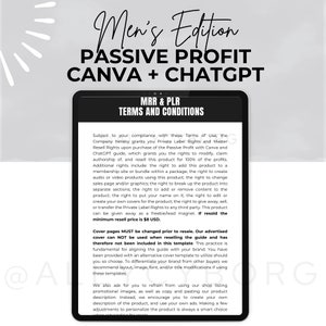 canva chatgpt guide chatgpt prompts passive profit master resell rights mrr plr private label rights how to make digital products mrr digital products mrr guide mrr passive profit canva + chatgpt chatgpt plugin chat gptpassive income guide to resell