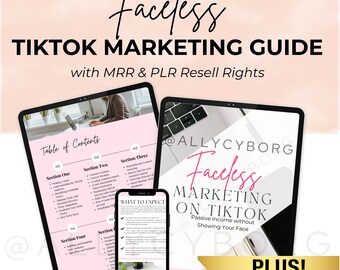 Done For You Faceless Tiktok Marketing w/ Master Resell Rights MRR & Private Label Rights PLR Digital Marketing Passive Income Guide Resell