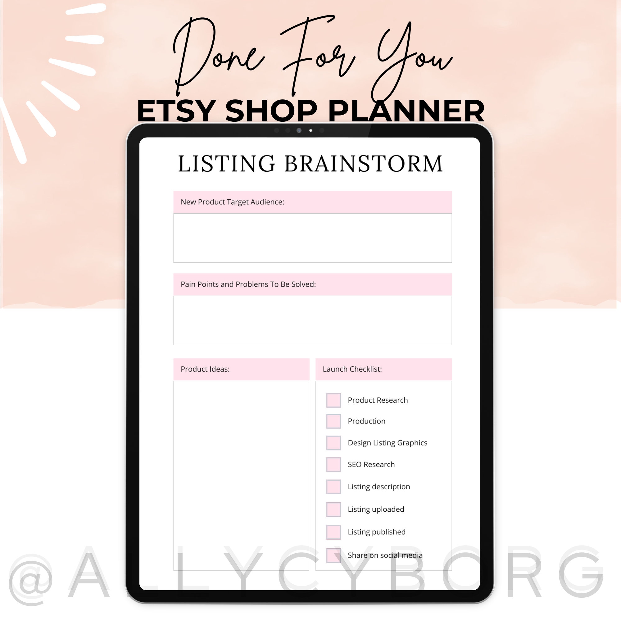 Etsy Shop Planner With Master Resell Rights MRR & Private Label Rights ...