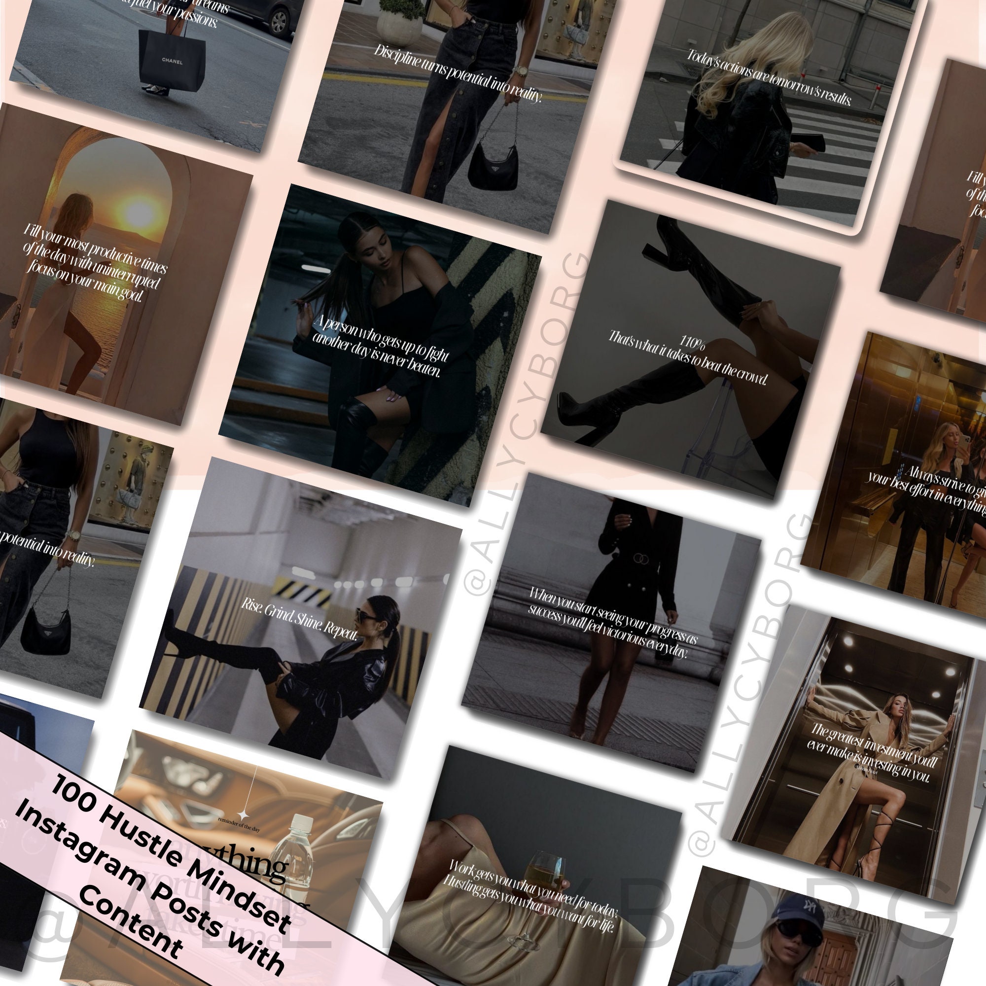Hustling CEO Mindset Posts Reels Bundle With MRR Master Resell Rights ...