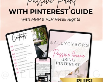 Passive Income With Pinterest w Master Resell Rights  &Private Label Rights MRR PLR Digital Marketing DFY Pinterest How To Guide To Resell