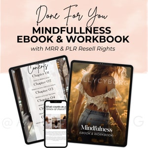 Mindfulness eBook Workbook Master Resell Rights MRR PLR Private Label Rights Lead Magnet Coach DFY Coach Mindset Workbook Perfect Freebie