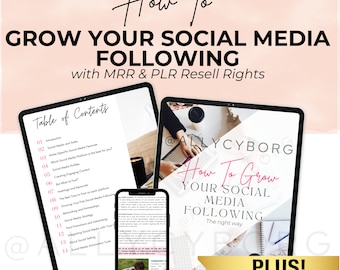How To Grow Your Social Media Following with Master Resell Rights MRR & Private Label Rights PLR Done-For-You Digital Products Instagram