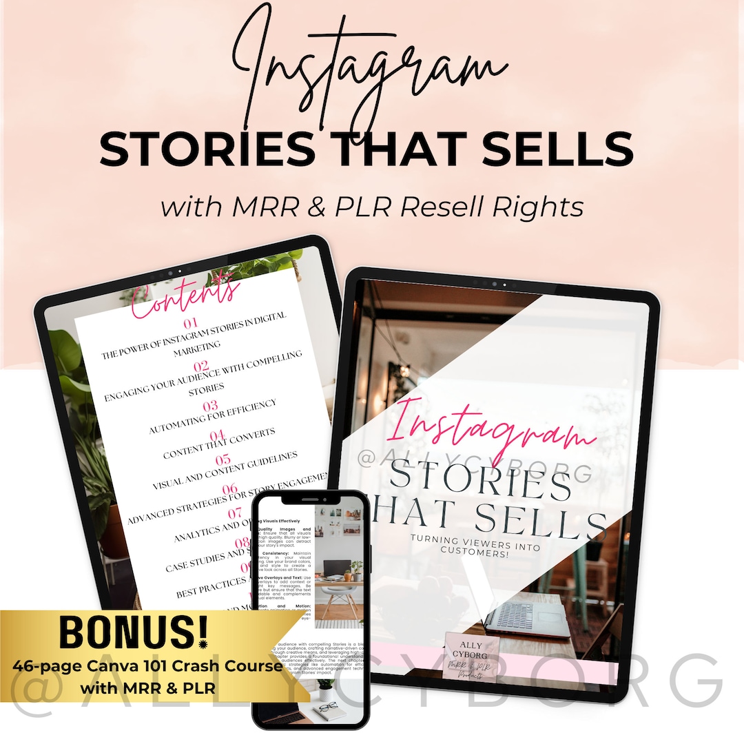 Instagram Stories That Sells Guide W/ Master Resell Rights MRR ...