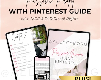Done for you Passive Income Using Pinterest with Master Resell Rights MRR Done For You Marketing Guide Private Label Rights DFY Digital
