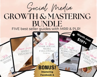 Done for you Social Media Marketing Guide BUNDLE with Master Resell Rights MRR & Private Label Rights PLR Done-For-You Digital Products