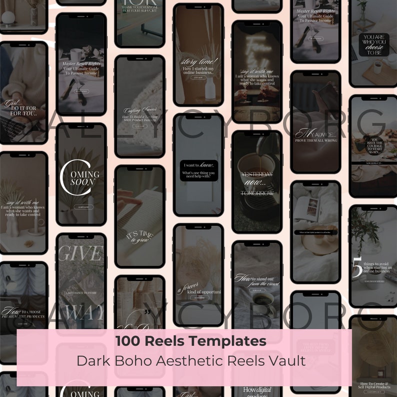 dark reels templates social media templates instagram story templates reels templates with content dfy instagram posts tiktok videos master resell rights mrr private label rights plr boss babe templates to resell scenery reels beach reels boss babes