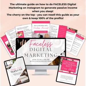 Faceless Digital Marketing Guide BUNDLE With Master Resell Rights MRR ...