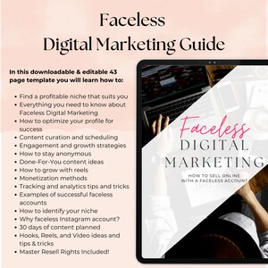 Faceless Digital Marketing Guide BUNDLE With Master Resell Rights MRR ...
