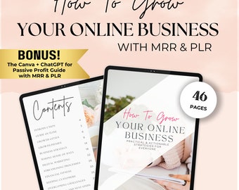 How To Grow Your Online Business eBook with Master Resell Rights MRR & Private Label Rights PLR Done-For-You plr product Digital Marketing