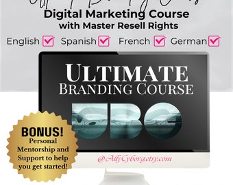 Corso di marketing digitale Ultimate Branding UGC con master sui diritti di rivendita MRR Corso online sul reddito passivo in inglese/francese/spagnolo/tedesco