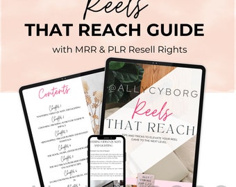 Reels That Reach Guide with Master Resell Rights MRR & Private Label Rights PLR Done-For-You Instagram Growth Reels Guide Lead Magnet