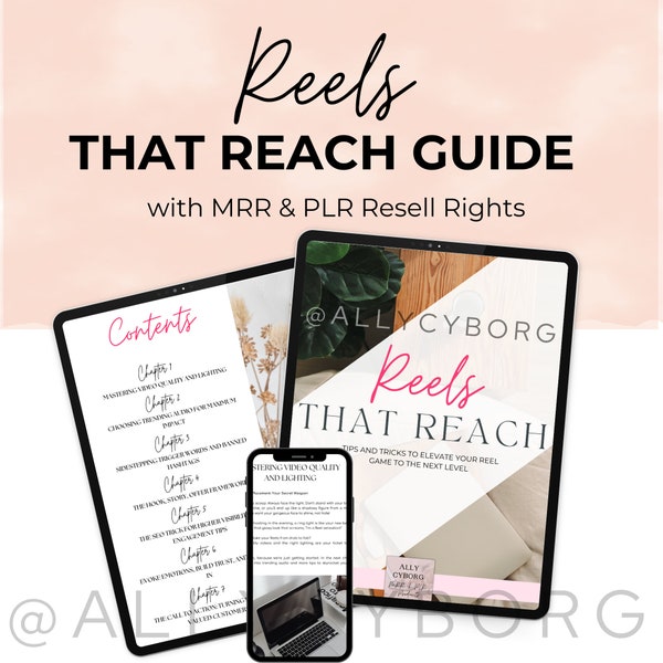 Instagram Reels That Reach Guide with Master Resell Rights MRR & Private Label Rights PLR Done-For-You Instagram Growth Perfect Lead Magnet