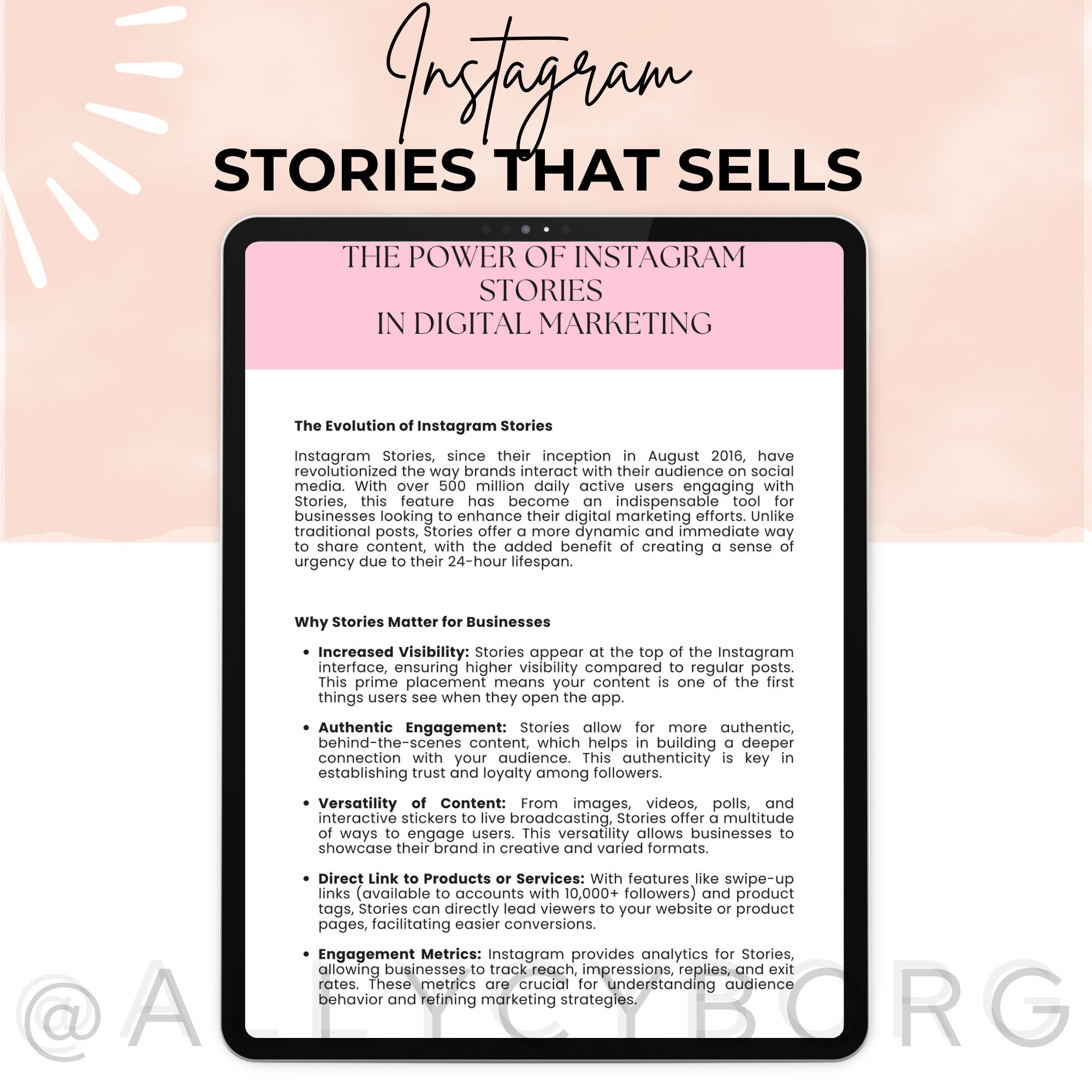 Instagram Stories That Sells Guide W/ Master Resell Rights MRR ...