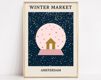 Winter Flower Market Amsterdam |Christmas Decor| Holiday Decor | Modern Christmas decoration | Digital Download