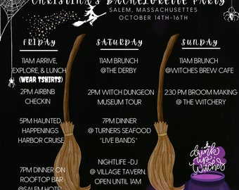 Salem Bachelorette Party Reiseplan