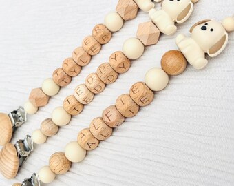 Personalized Pacifier Clip, Custom Dummy Clip, Pacifier Holder, Soother Clip, Binky Clip, Baby Shower Gift, Baby Gift, Newborn Gift