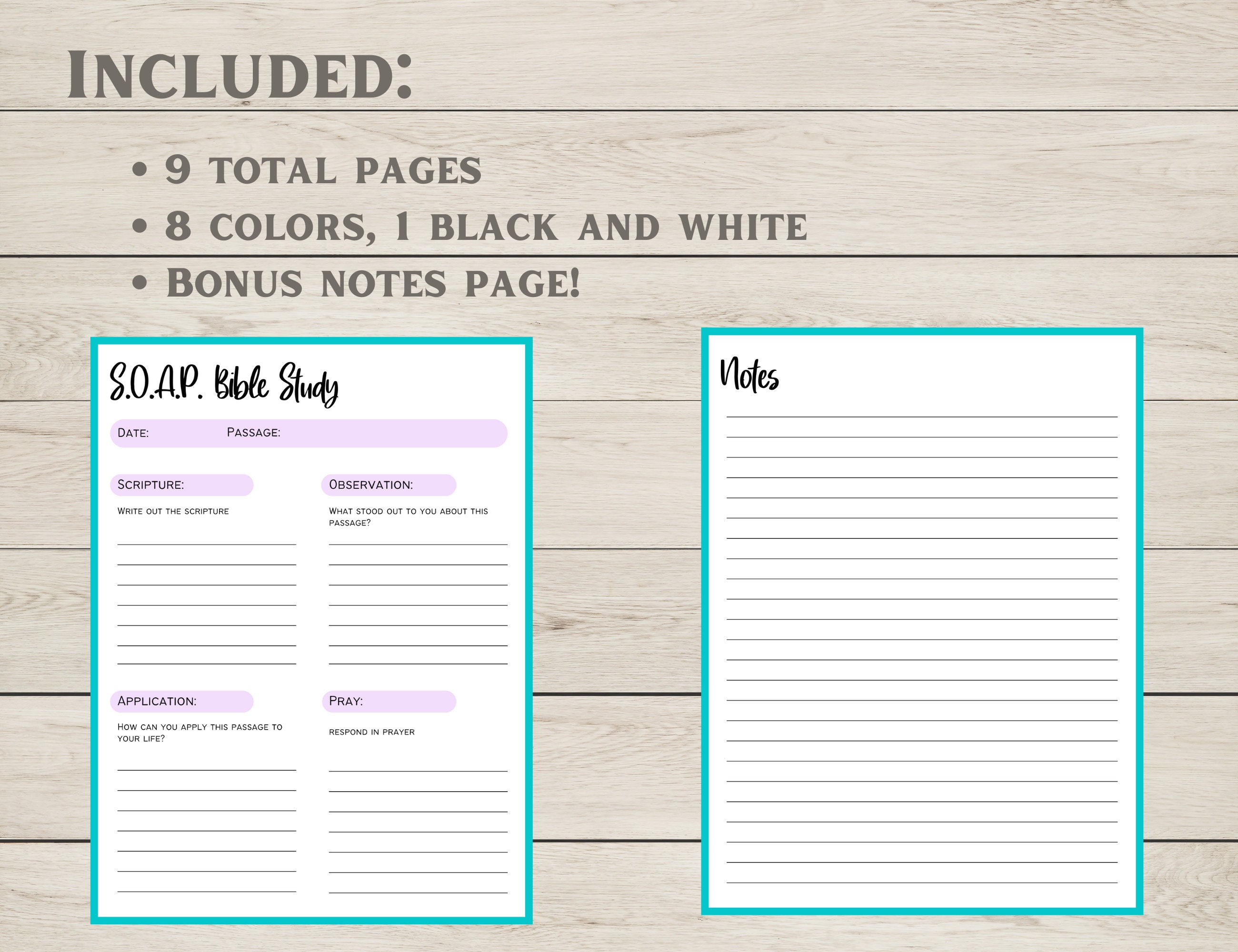 S.O.A.P. Bible Study Printable - Etsy