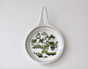 Vintage Figgjo Flint Norway “Market” Serving Skillet