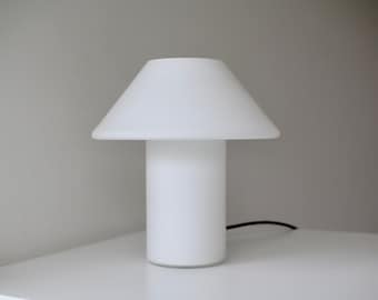 Vintage Hala Zeist Opaline Glass Mushroom Lamp