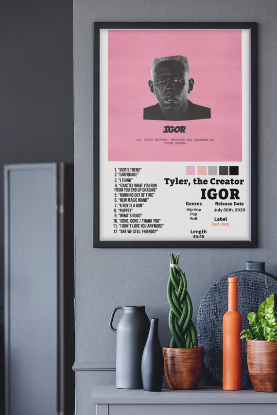 Tyler, the Creator 'IGOR' Album Art Tracklist Poster – The Indie