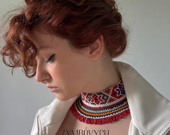 Collana Gerdan ucraina, girocollo tradizionale con perline, gioiello etnico