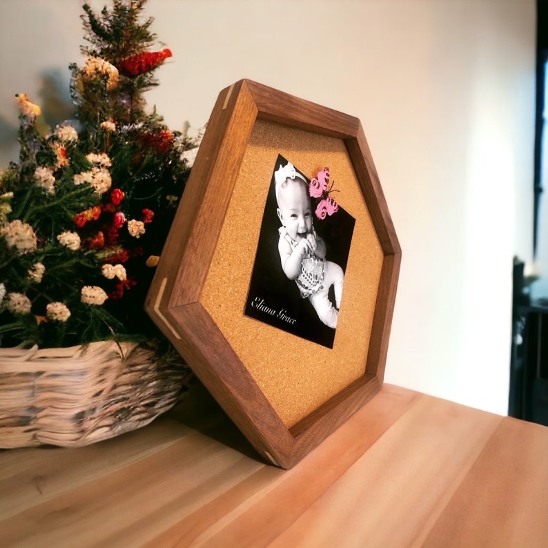 Hexagon Cork Board Bulletin Board Office Decor Cork Board Pin Board