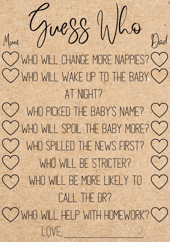 Baby Shower Game Templates Etsy Baby Shower Game Templates Etsy